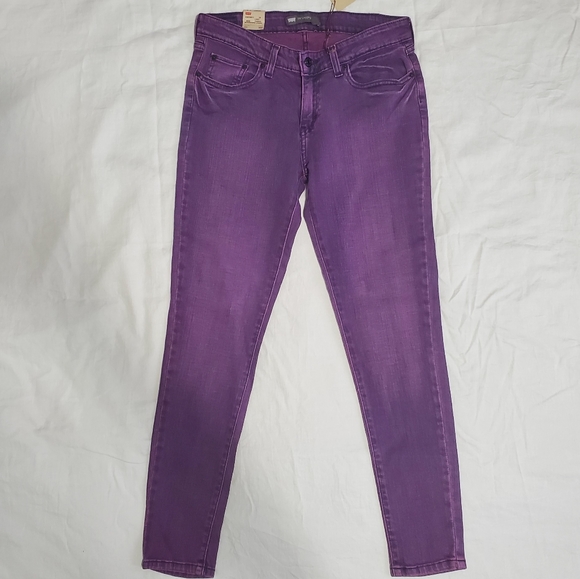 Levis 535 Legging Purple Denim Skinny Jeans 9 Medium